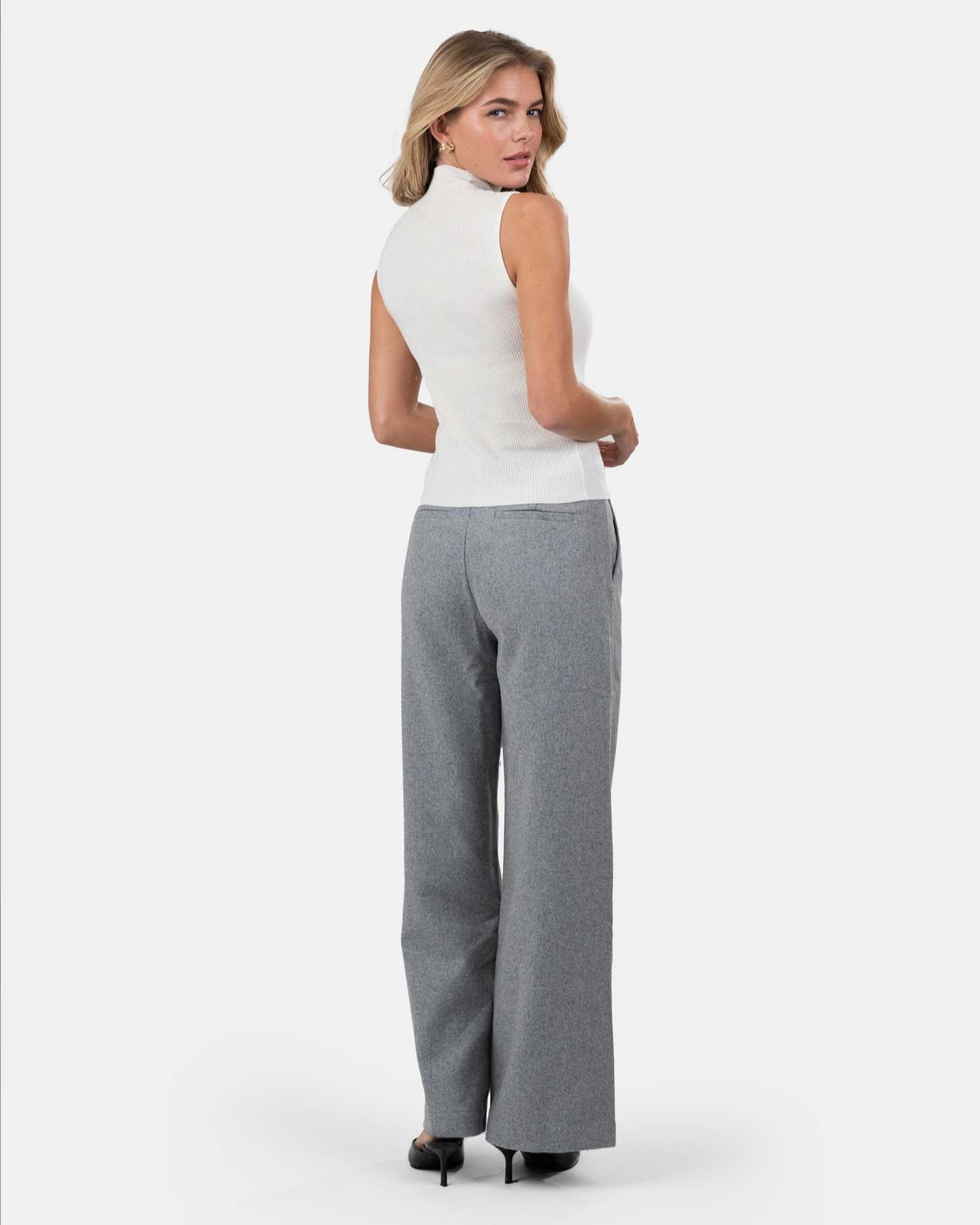 Highneck knitted Top Hvid | Skagen - clothing.dk